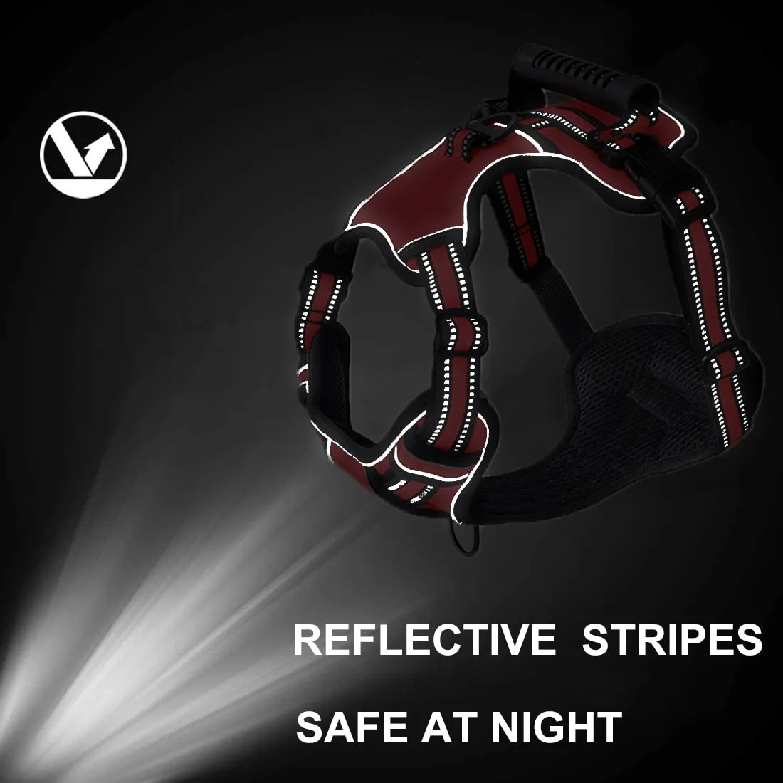 Reflective No Pull Breathable Pet Dog Puppy Outdoor Vest Walking Training Harness Vest
