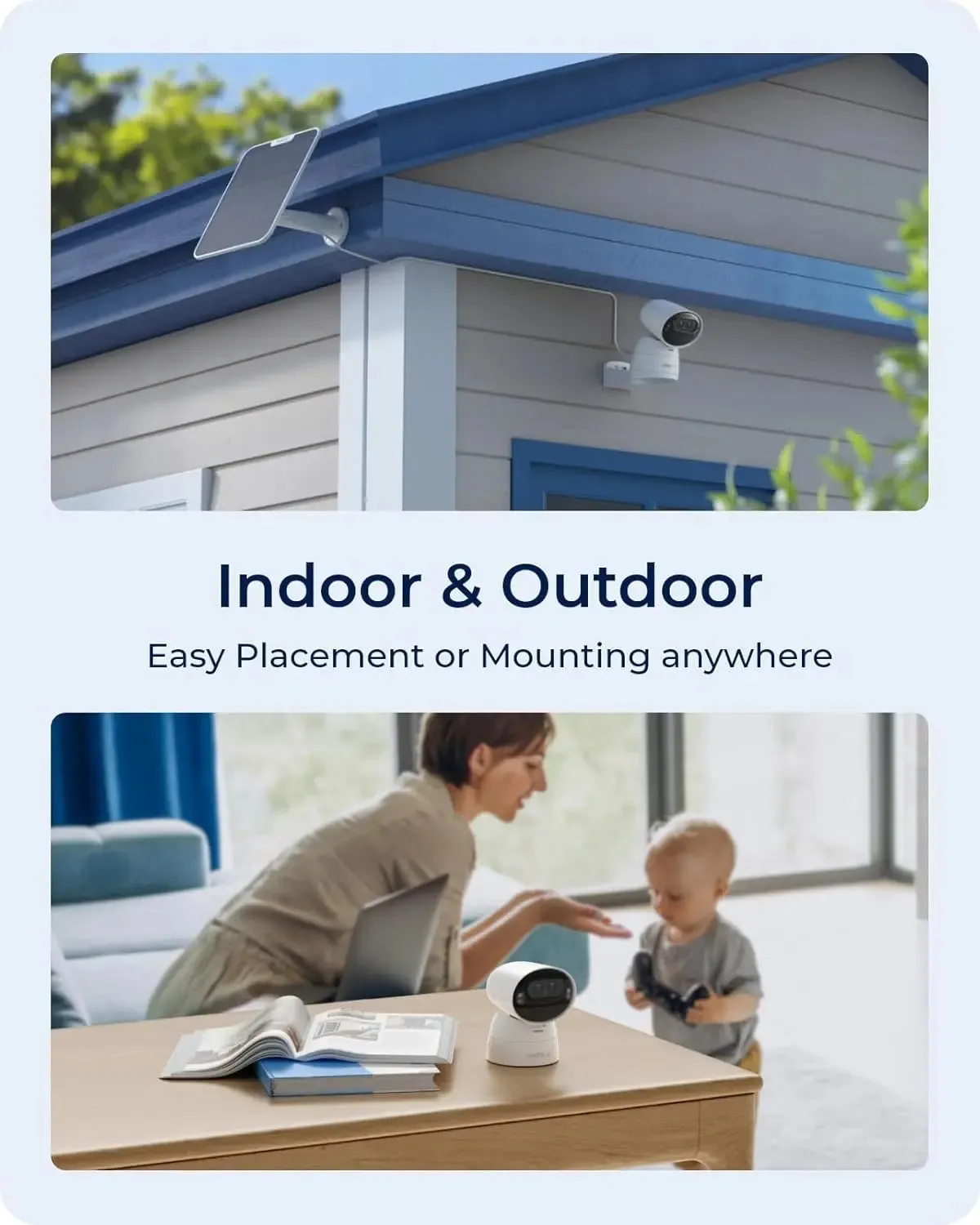Reolink 4K PTZ Camera Outdoor Wireless, Battery Operated CCTV Wi-Fi Camera, Auto Zoom Tracking, 8MP Color Night Vision AI Detection, 2-Way Audio 2.4/5GHz WiFi, Argus Track   Solar Panel