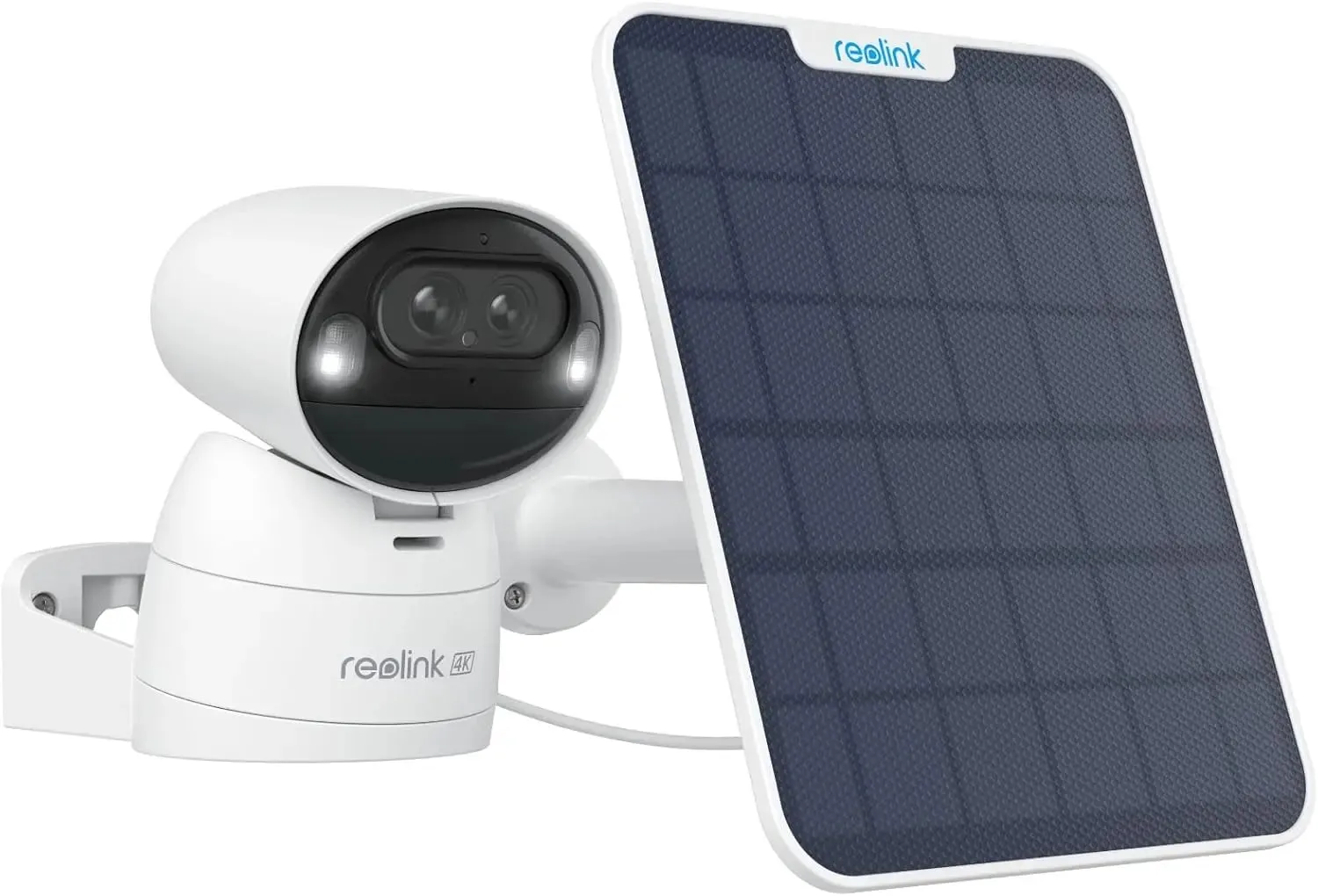 Reolink 4K PTZ Camera Outdoor Wireless, Battery Operated CCTV Wi-Fi Camera, Auto Zoom Tracking, 8MP Color Night Vision AI Detection, 2-Way Audio 2.4/5GHz WiFi, Argus Track   Solar Panel