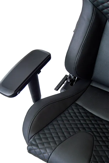 RS Racing Style Seat Black Leatherette Carbon Fiber with Black Diamond Stitching Premium Office/Gaming Chair