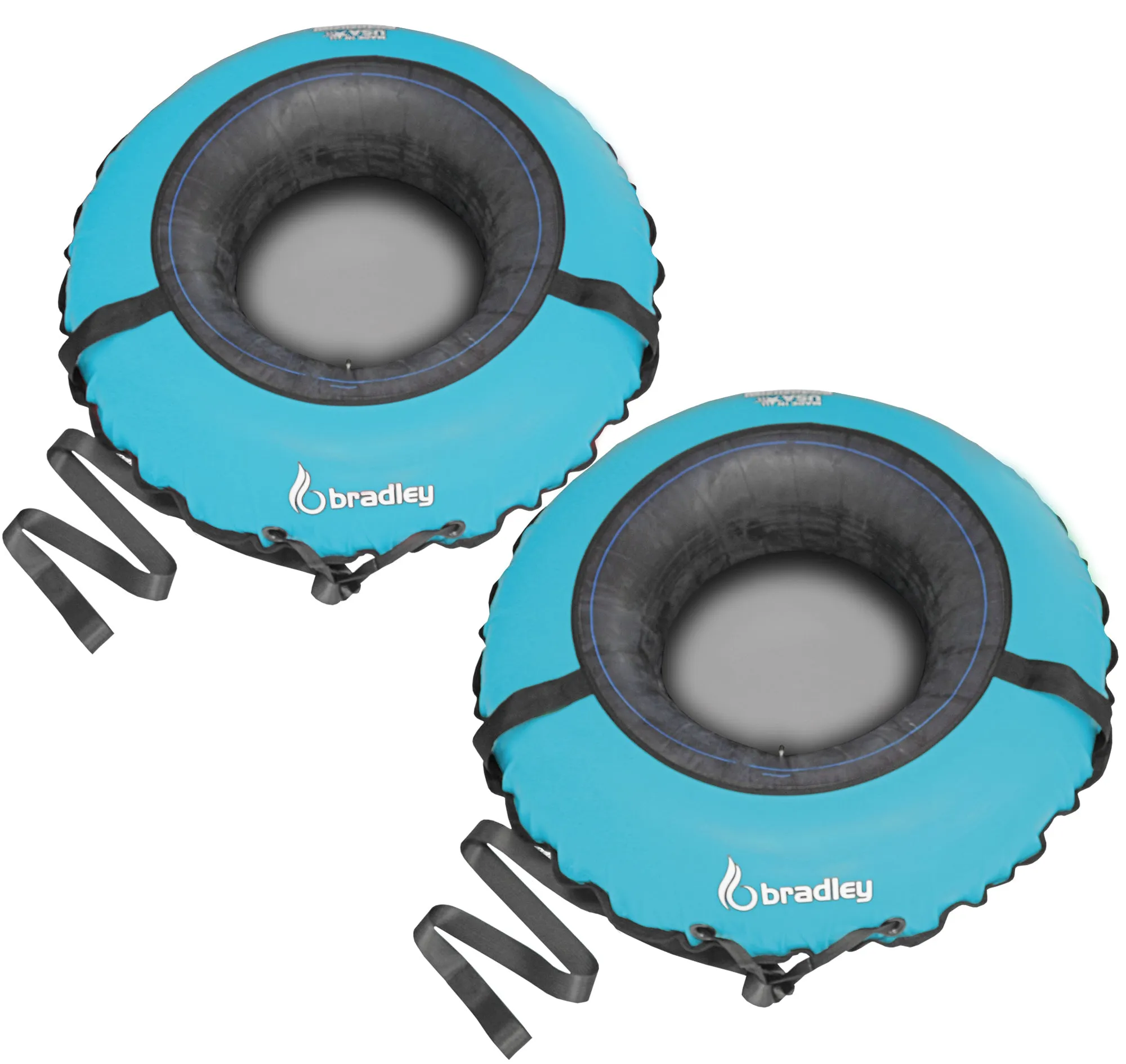 Set of 2 Bradley 50-Inch Snow Tubes with Heavy Duty Covers for Extreme Sledding Fun | Patented Inflatable Tubes for Performance | Made in USA