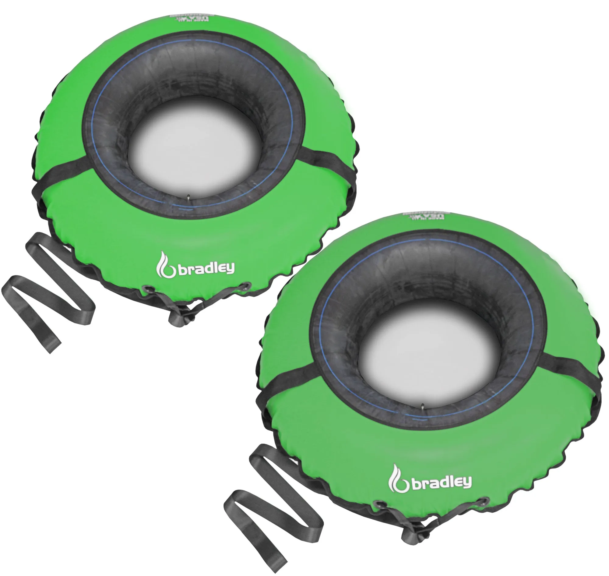 Set of 2 Bradley 50-Inch Snow Tubes with Heavy Duty Covers for Extreme Sledding Fun | Patented Inflatable Tubes for Performance | Made in USA