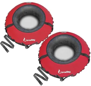 Set of 2 Bradley 50-Inch Snow Tubes with Heavy Duty Covers for Extreme Sledding Fun | Patented Inflatable Tubes for Performance | Made in USA