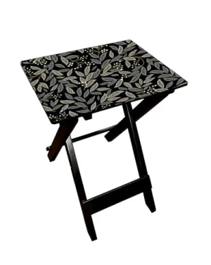 Shana Wooden Collapsible Table | Coffee Table | Outdoor & Indoor Portable Table | End Table | Dark Brown | S11