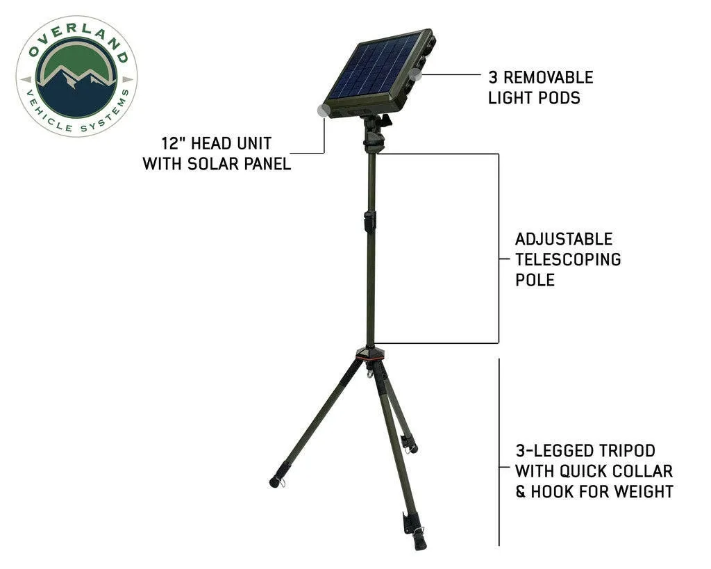 Solar Powered Camping light with removable light pods
