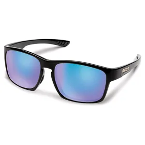 Suncloud Women's Black Frame Blue Mirror Lens Polarized Fairfield Sunglasses - 203232807585X