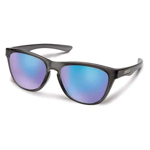 Suncloud Women's Crystal Silver Backpaint Frame Blue Mirror Lens Topsail Polarized Sunglasses - 203231YB7555X