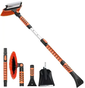 TheWellBeing Extendable Snow Brush and Ice Scrapers for Cars Trucks SUVs Windshield Snow