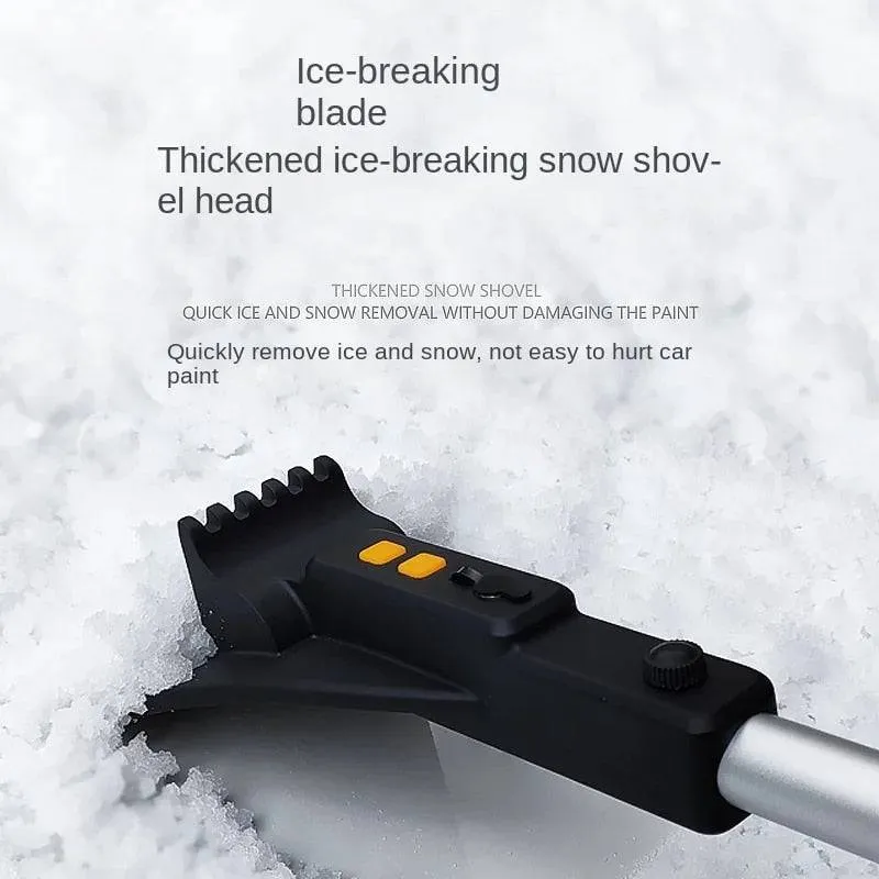 TheWellBeing4-in-1 Car EVA Snow Shovel Snow Removal Brush Multifunctional Snow Shovel Long Rod Deicing Ice Sweep Tool