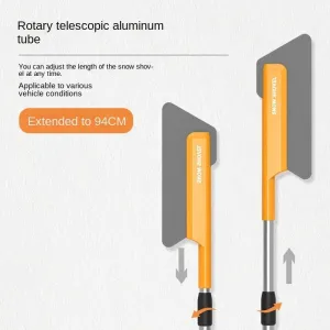 TheWellBeing4-in-1 Car EVA Snow Shovel Snow Removal Brush Multifunctional Snow Shovel Long Rod Deicing Ice Sweep Tool