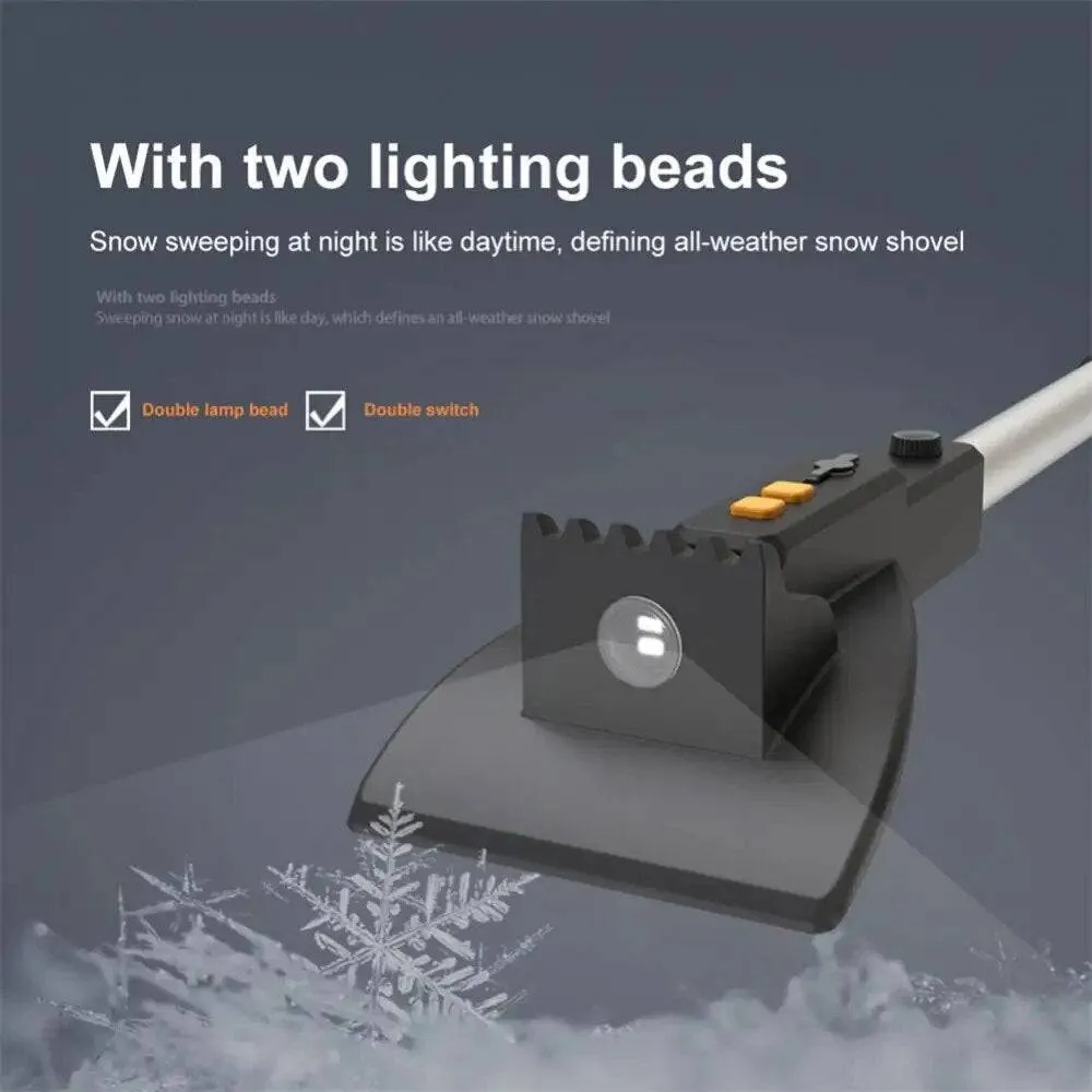 TheWellBeing4-in-1 Car EVA Snow Shovel Snow Removal Brush Multifunctional Snow Shovel Long Rod Deicing Ice Sweep Tool