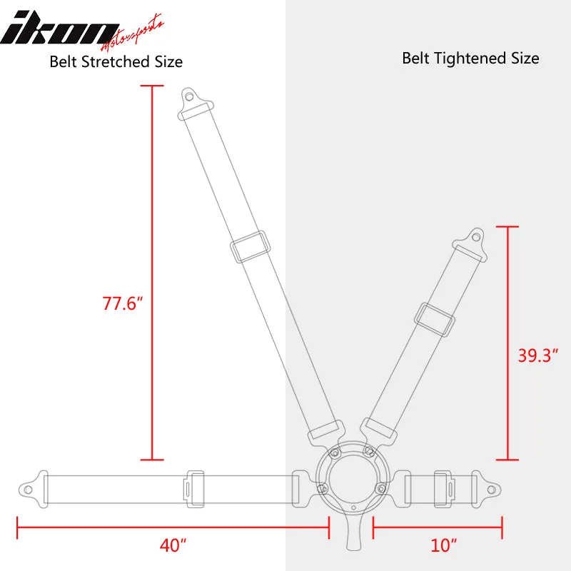 Universal Orange Bezel Racing Seat Cam-lock Belt Dual Slider PU Carbon