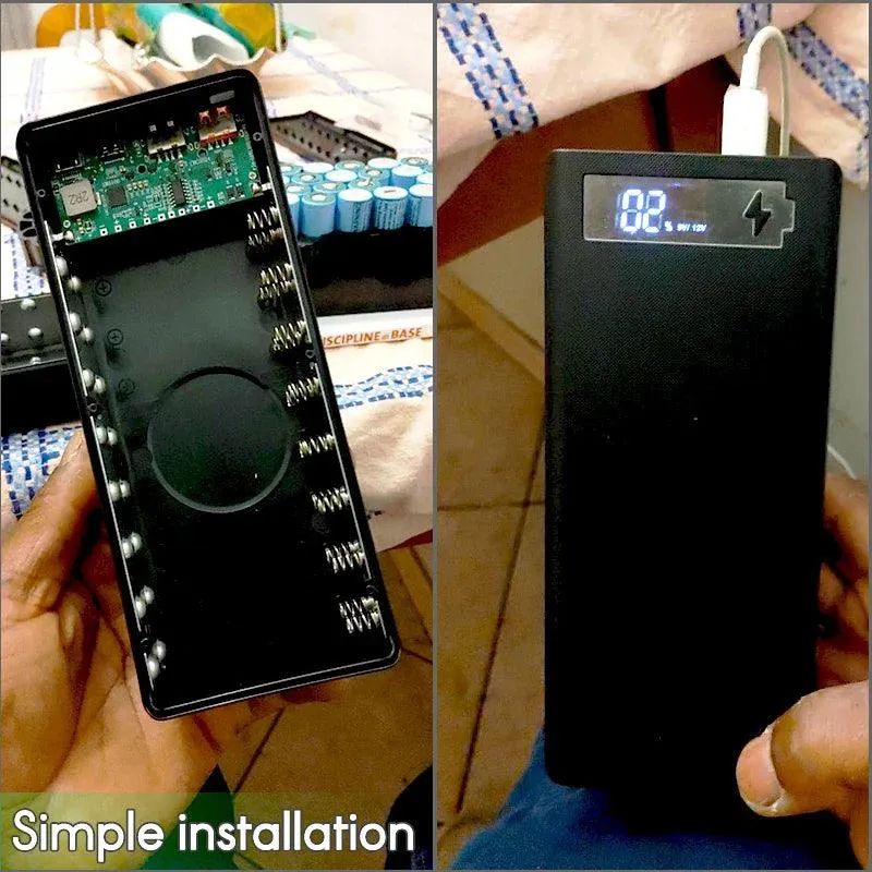 Versatile Detachable 18650 Battery Power Bank Case with Fast Charging and Wireless Options