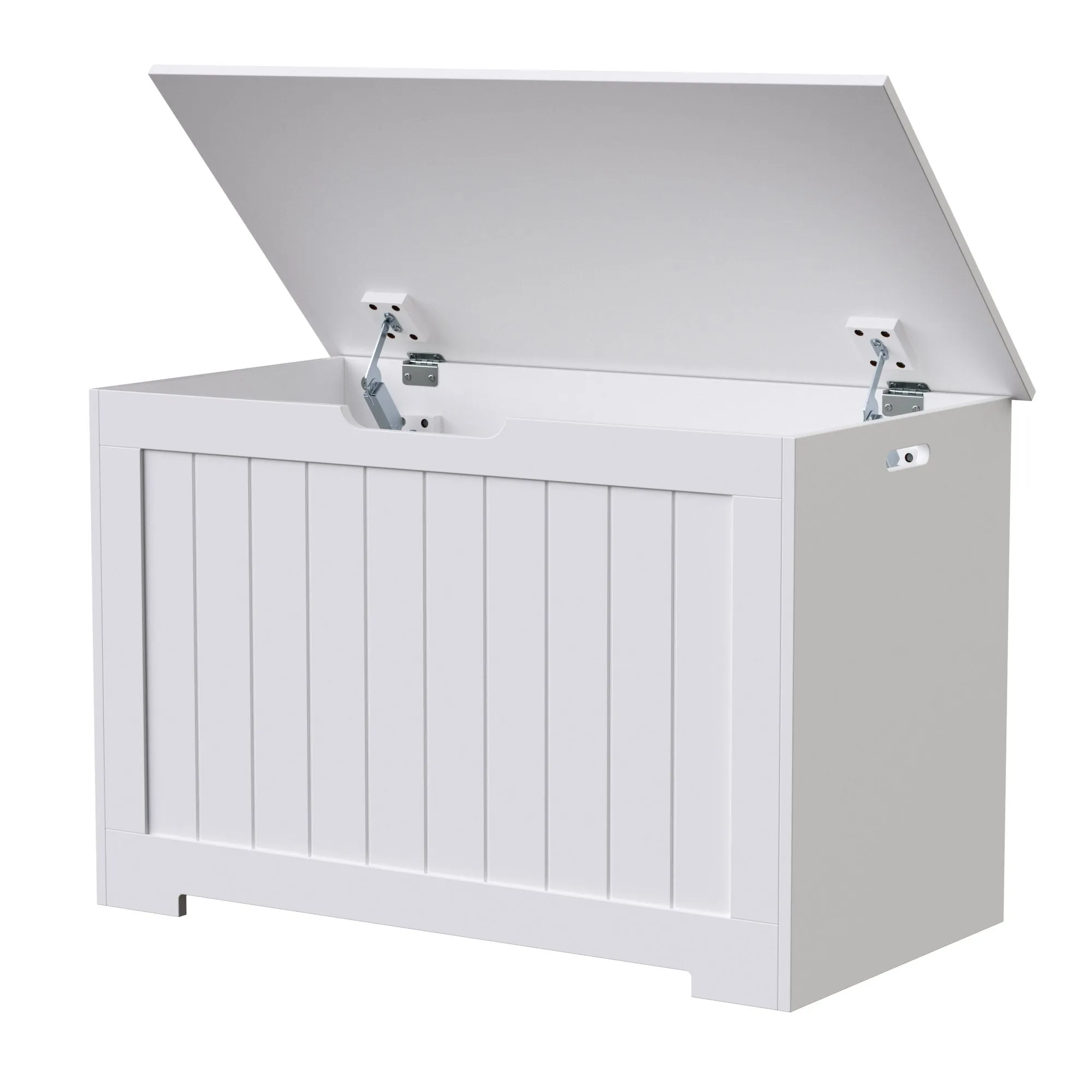 ZENY™ Lift Top Storage Cabinet Bench, Wooden Room Organizer Bin with 2 Safety Hinges