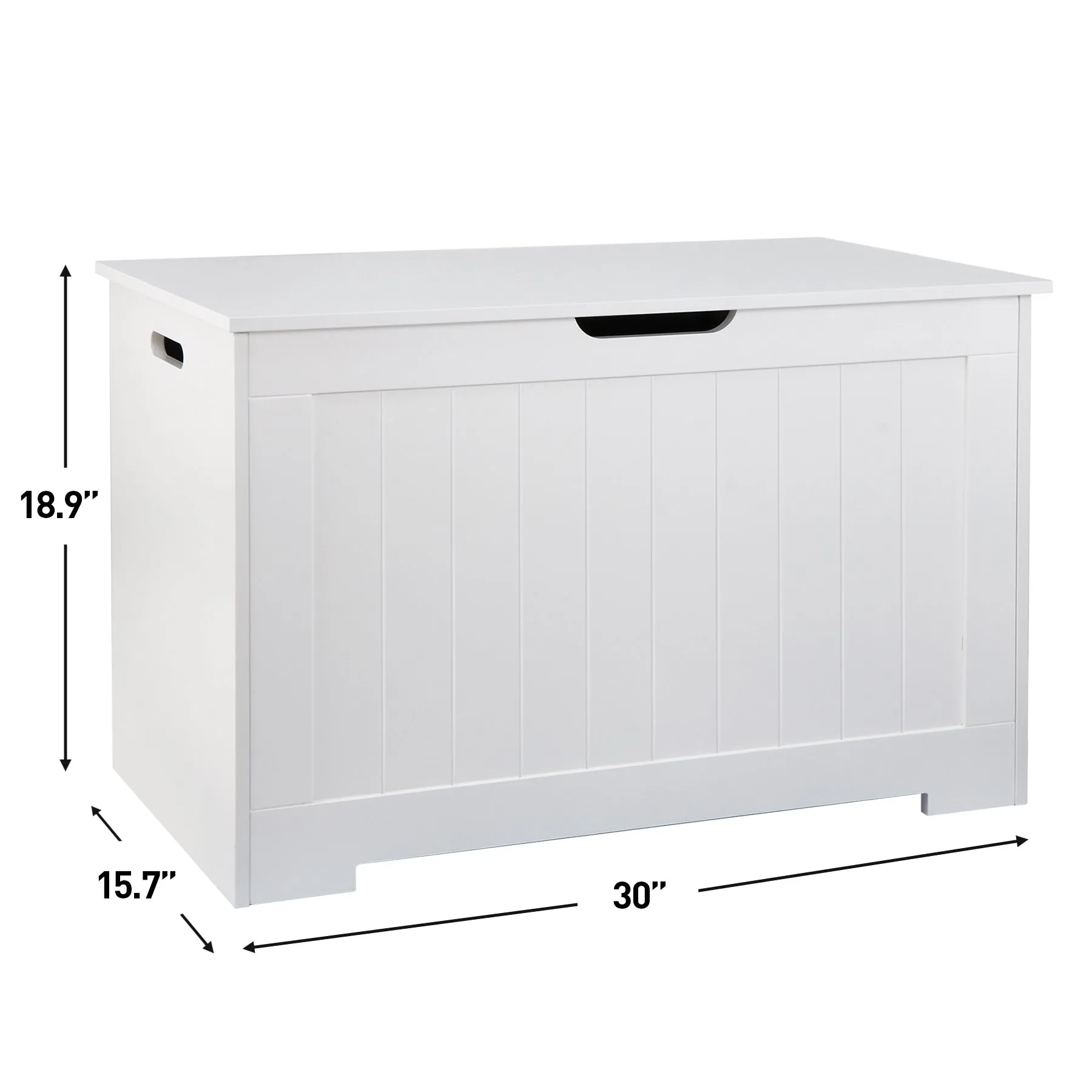 ZENY™ Lift Top Storage Cabinet Bench, Wooden Room Organizer Bin with 2 Safety Hinges